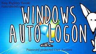 Windows Auto Logon via Registry // Password Protected