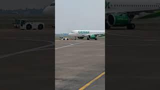 Pesawat Citilink Airbus A320 Di Tarik Mobil #planespotting #plane