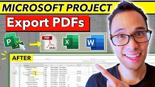 Microsoft Project Export to PDF (Including Gantt Chart) | Microsoft Project Tutorial