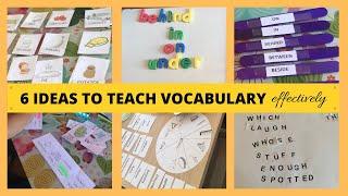 6 ideas to teach vocabulary to kids