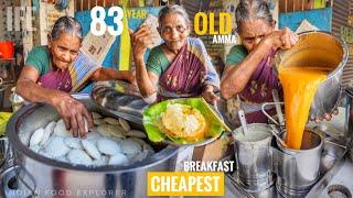 India's 83 Year Old Women Selling Cheapest Breakfast | Dosa & Puri Only Rs.10/- | Street Food India