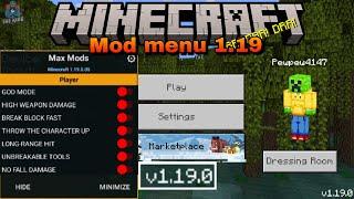 Mod Menu 1.19 | Hack client for Minecraft pe 1.19 | Minecraft bedrock edition