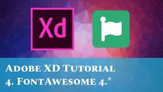 Adobe XD tutorial - 4. FontAwesome 4.* version