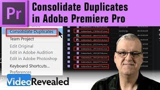 Consolidate Duplicates in Adobe Premiere Pro CC