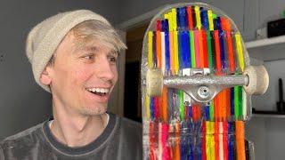 Colorful DIY Crayon Skateboard!