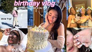 productive birthday vlog ⭐️ fun week, self-care days, cabin getaway, gift haul, + wholesome moments