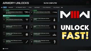 How To Get ALL ARMORY UNLOCKS Done FAST in Modern Warfare 3