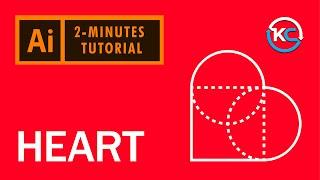 How to draw Heart shape in Adobe illustrator.