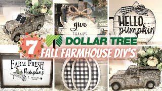 7 NEW DOLLAR TREE FALL FARMHOUSE DIY'S | DOLLAR TREE FALL BUDGET DECOR 2020 |  DOLLAR TREE TRUCK