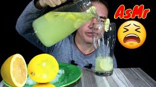 Drinking Limon water AsMr || MUKBANG MINUMAN SEGAR AIR LEMON DINGIN