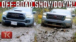 Nissan Frontier PRO-4X vs Toyota Tacoma TRD Pro - Mud, Rocks & Water Find the Best Off-Road Truck!