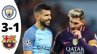 Manchester City vs Barcelona 3-1 | Messi vs Aguero | UCL-2016-2-17