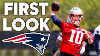 Drake Maye First Look at patriots practice - INSANE Arm