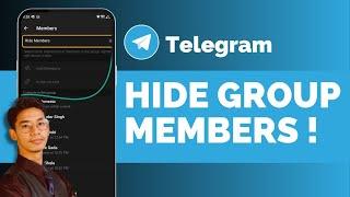 How To Hide Telegram Group Members || Telegram Group Members Hide !