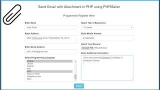 Send Email with Attachment in PHP using PHPMailer