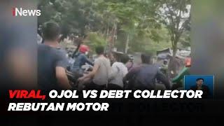 Viral, Aksi Tarik-menarik Motor Ojek Online dan Debt Collector di Kebon Jeruk #iNewsSiang 08/09