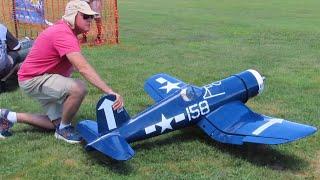 Zero and Corsair Formation Flying at Warbirds Over Delaware 2024