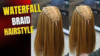 how to make a waterfall braid hairstyle / waterfall braid hairstyle/ braid hairstyle