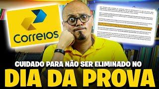 O que NÃO PODE levar no Dia da Prova CONCURSO CORREIOS 2024