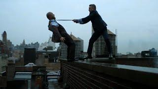 Alfred Interogating Hugo On The Roof (Gotham TV Series)