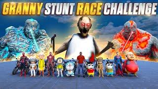 Granny Stunt Race Challenge With Shinchan Doraemon  #dominator_yt  #gta5telugu #bommalu #shinchan