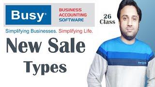 How To Create New Sale Type in BUSY Software | BUSY Sales Purchase Type