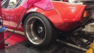 1972 De Tomaso Pantera with a 427 ci V8 on dyno