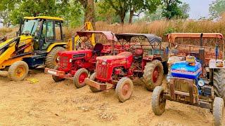 JCB 3dx Loading Mud in Tractors | Mahindra 275 | Mahindra 265 | Powertrac Jcb video #jcb #tractor