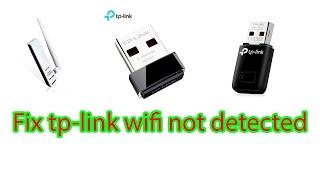 tp link wifi adapter not detecting networks