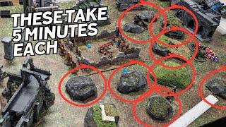 How to Make 5-minute Scatter Rocks | Wargaming Scenery Terrain | Table Top Ideas | Quick & Easy