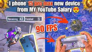 My First iPhone 15 Pro Max 90 FPS Device From YouTube money | My New 90 FPS Device