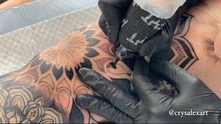 Timelapse dotwork mandala tattoo