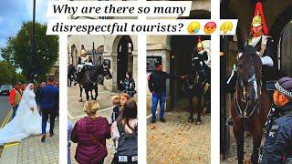 Great New Rule: Rude Tourists Disrespecting the King's Guard at Horse Guards in London