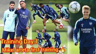 Arsenal pre-season training day.1| Arsenal first training Odegaard, Jesus, Timber, Partey & White.