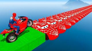 سبايدر مان ينقذ ماكوين Spider-Man over long mcqueen vs iron man vs venom funny Game GTA5 superhero