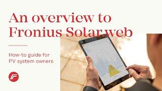 An overview for Fronius Solar.web for PV system owners (UK)