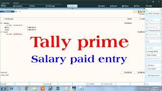 salary payment entry in tally prime | salary entry in tally prime | salary payable entry in tally