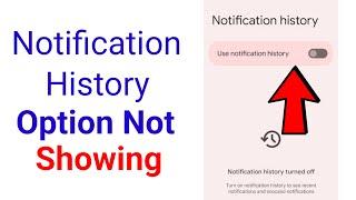 notification history not showing / how to enable notification history in redmi