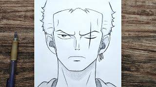 How to draw Zoro easy | Zoro from One Piece step by step | anime character tutorial