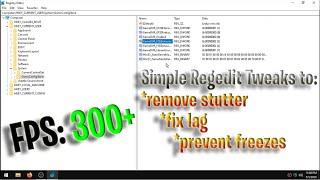  REGEDIT Dramatically increase performance / FPS with any setup! / Best Settings!