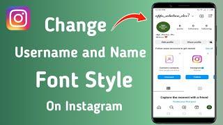 How To Change Font Style In Instagram Name And Username