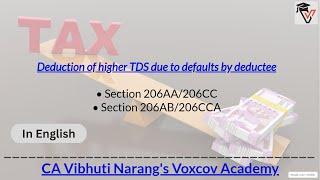 TDS Section 206AA and 206AB in English I Deduction of TDS at higher rates due to deductee defaults