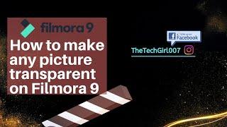 How to make a picture transparent on Filmora 9