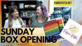 Sunday Box Opening!! Laughter, gifts and great fabric!! Book lovers... don't miss this one!