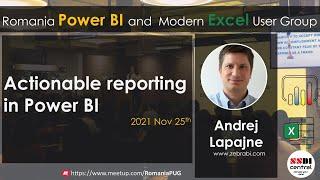 Actionable reporting in Power BI | Andrej Lapajne