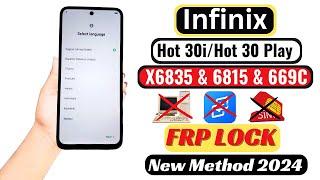 infinix Hot 30i/Hot 30 Play FRP Bypass Android 13 Bypass Without PC  2024 | Google Account Unlock 