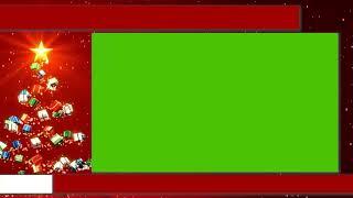 Merry Christmas Green Screen News Frame | Christmas Frame Animation