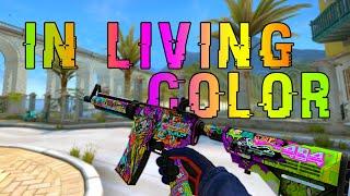 M4A4 - In Living Color | CS:GO Gameplay