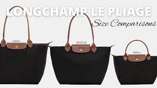 LONGCHAMP LE PLIAGE ORIGINAL TOTE SIZE COMPARISON | Small, Medium & Large