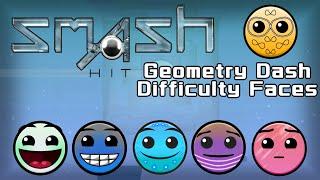 Games Smash Hit Geometry Dash Difficulty Faces